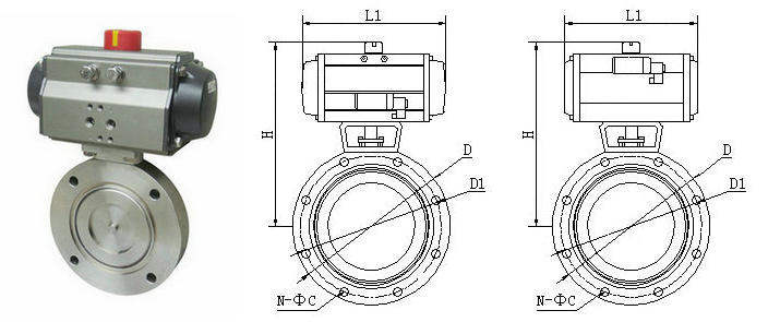 氣動真空蝶閥結(jié)構圖