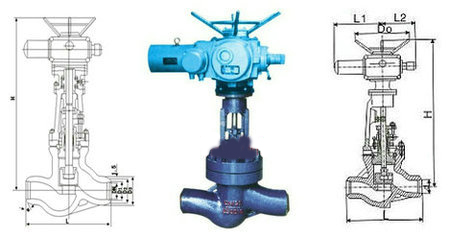 電動焊接截止閥結(jié)構(gòu)圖